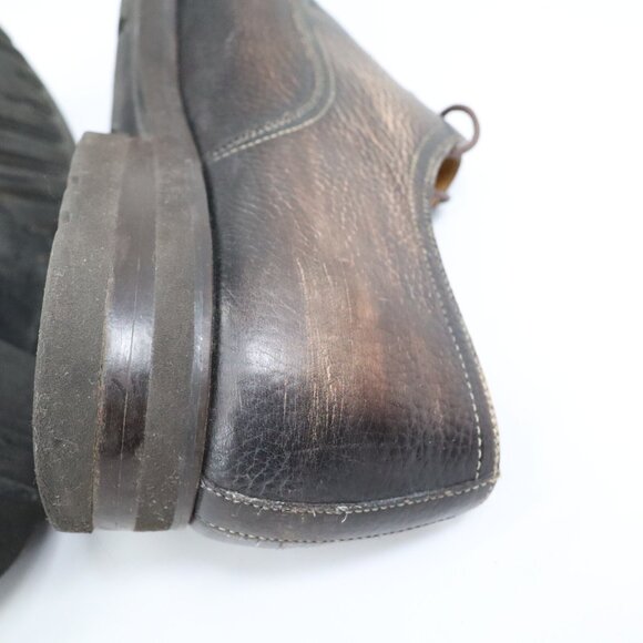 MAGNANNI FLEX Leather Brown Pebbled Leather Oxford Size 9.5 M Spain‎ LONG Laces main image 7